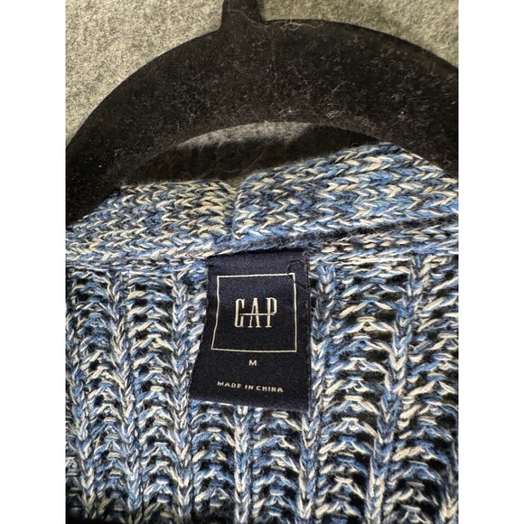 Gap Sweater‎ Women Medium Blue Sleeveless Knit Oversized Open Vest Casual - Picture 2 of 8